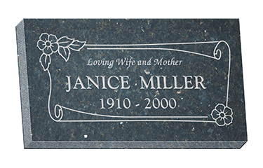 28~x16~x4~ Headstone